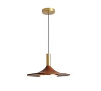 NICRX LED Lámpara Colgante Rústico,Altura Ajustable Diseño Imitación de Madera 35cm Pantalla de Lámpara,3 Colores Regulables(3000K/4000K/6000K)Lampara Techo para Salon,Comedor,Dormitorio,Cocina (35cm)