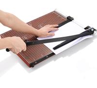 Nictemaw Guillotina A3 Profesional - Cortadora de Papel 10 Hojas, para Oficina, Escuela y Taller | A3/A4, Cuchilla Afilada de Acero (Rojo)