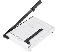 Nictemaw Guillotina de Papel Profesional A4 - Corte hasta 10 Hojas (Papel, Cartón, Fotos) - Cuchilla de Seguridad y Mango Ergronómico para Oficina, Escuela, Manualidades - Blanco
