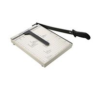 Nictemaw Guillotina para papel A4 profesional, guillotina para papel de 47 cm, abrecartas de oficina, 10 hojas, palanca con escala de centímetros, blanco