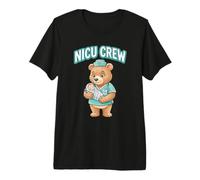 Nicu Crew Bear - Equipo de enfermería para recién Nacidos Camiseta Premium