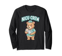 Nicu Crew Bear - Equipo de enfermería para recién Nacidos Manga Larga