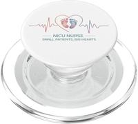 NICU Enfermera Pacientes Pequeños Corazones Grandes Apoyo Neonatal PopSockets PopGrip para MagSafe