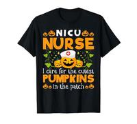 Nicu Nurse I Care For The Cutest Pumpkins In The Patch Camiseta gráfica económica, Hombre, Negro, XL