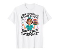 Nicu Nurse Saves Tiny Humans Lee Big Books Book Lover Camiseta