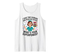 Nicu Nurse Saves Tiny Humans Lee Big Books Book Lover Camiseta sin Mangas