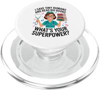 Nicu Nurse Saves Tiny Humans Lee Big Books Book Lover PopSockets PopGrip para MagSafe