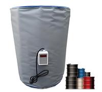 Nicvrea Calentador para Bidones con Termostato, Calentador para Bidones IBC de 200 L/1000 L, 2000 W. Manta Calefactora para contenedores IBC de Aceite de 4000 W (0-120 °C) con Termostato Grey-200L