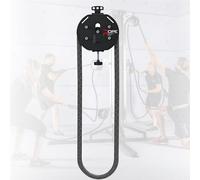 Nicvrea Siste-ma de Poleas de Cable, Entrenador de Cuerda Sin Fin, Equipo de Gimnasio en Casa para Ejercitar con Cuerda Colgante, Resistencia Ajustable, Ideal para Agarre, Brazos y Espalda Black