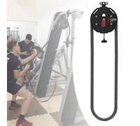 Nicvrea Siste-ma Portátil de Poleas de Cable, Entrenador de Cuerda Sin Fin, Herramienta de Entrenamiento de Cuerpo Completo, Cuerda de Nylon Premium, Resistencia Ajustable Red