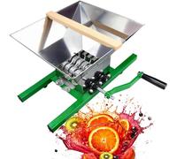 Nicvrea Trituradora de Frutas y Manzanas: Trituradora Manual de 7 litros, Trituradora Portátil de Frutas para Elaboración Casera de Cerveza, Prensado de Sidra, Acero Inoxidable Green