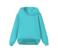 Nidddiv 720 Niños Children's Middle and Large Children's Autumn Solid Color Suéter con Capucha Sudadera con Capucha, azul, 5-6 años