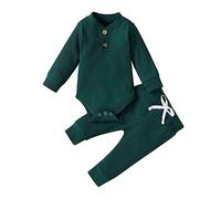 Nidddiv Año Con Recién Nacido Bebé Niña Niño Ropa 3 6 12 18 24 Meses Trajes Manga Larga De Punto Algodón Pelele Pantalones Infantil Conjuntos de Invierno Ropa de Niña 80, a, 12-18 meses