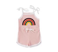 Nidddiv Baby Daddys Girl Rainbow Tank Top Mono Corto Guangzhou Arco Iris Mono Mono Catsuit Conjunto de Ropa de Verano Traje de Cuerpo Completo para Hombre, rojo, 6-12 meses