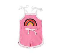 Nidddiv Baby Daddys Girl Rainbow Tank Top Mono Corto Guangzhou Arco Iris Mono Mono Catsuit Conjunto de Ropa de Verano Traje de Cuerpo Completo para Hombre, Rosa., 6-12 meses
