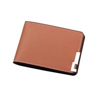 Nidddiv Billetera para mujer para carné de vacunación moda ID corto billetera de color sólido con ranuras para tarjetas de carnet de conducir cubierta de embrague bolsos delgados para mujer, marrón,