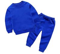 Nidddiv Daddys Girls Outfit - Conjunto de sudaderas para niñas y niñas, color liso, algodón, manga larga, cuello redondo, sin niños 86, azul, 5-6 años