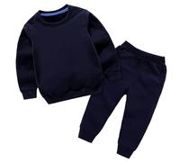 Nidddiv Daddys Girls Outfit - Conjunto de sudaderas para niñas y niñas, color liso, algodón, manga larga, cuello redondo, sin niños 86, azul oscuro, 6-12 meses