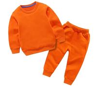 Nidddiv Daddys Girls Outfit - Conjunto de sudaderas para niñas y niñas, color liso, algodón, manga larga, cuello redondo, sin niños 86, naranja, 6-12 meses