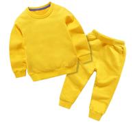 Nidddiv Daddys Girls Outfit - Conjunto de sudaderas para niñas y niñas, color liso, algodón, manga larga, cuello redondo, sin niños 86, amarillo, 18-24 meses