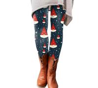 Nidddiv Leggings para mujer, mallas de Navidad con estampado de Papá Noel, pantalones ajustados elásticos, leggings de Navidad, pantalones de yoga de cintura alta, pantalones de yoga casuales,