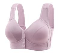 Nidddiv Sujetador con cierre frontal para mujer, sin aros, cómodo sin costuras, cómodo sujetador clásico para mujer, senos grandes, sujeción fuerte, sujetador push up, ropa interior suave, sin aros