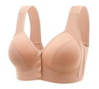 Nidddiv Sujetador con cierre frontal para mujer, sin aros, cómodo sin costuras, cómodo sujetador clásico para mujer, senos grandes, sujeción fuerte, sujetador push up, ropa interior suave, sin aros