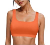 Nidddiv Sujetador deportivo para mujer, sujetador fuerte, push up, ropa interior deportiva, escote cuadrado, tirantes anchos, sujetador deportivo, sin costuras, sujetador deportivo con acolchado sin