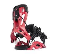 Nidecker Flow Fuse - Fijaciones para tabla de snowboard con base de nailon reforzado con fibra de vidrio, talla L, color carmesí