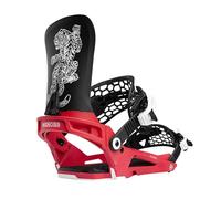 Nidecker Kaon - Fijaciones para tabla de snowboard - All Mountain Control con Asym Hadron Hiback & Axis N1 Baseplate - Talla XL - Red Tiger