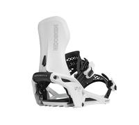 Nidecker LT Supermatic Fijaciones de Snowboard - Fijación automática de Doble Entrada con Pedal de talón y Ajuste Universal - L - White
