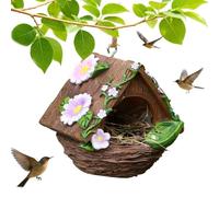 Nidera para pájaros - Refugio de animales de resina resistente a las temperias - Cabaña nido | Para Guacamayos Periquitos Inseparables Conures Calopsitas Pinzones Y Jardines Al Aire Libre Cursos