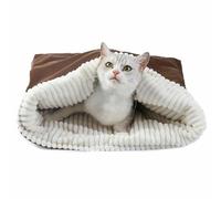 Nido Acogedor para Gatos,Saco De Dormir Gatos,CóModo Saco Dormir 360° Gato Y Perros,Nido De Bolsillo,DiseñO Semicerrado,Cueva Dormirs Invierno,OtoñO E Invierno,para Interior Y Exterior(C)