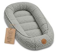 Nido Bebé Reductor de Cuna boucle 90x50 cm - Babynest Portátil para Cama Moisés Acogedor Cocoon Niño Niña Recién Nacido Cojín Dormitorio Habitación Gris claro