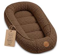 Nido Bebé Reductor de Cuna Peluche Teddy 90x50 cm - Babynest Portátil para Cama Moisés Acogedor Cocoon Niño Niña Recién Nacido Cojín Dormitorio Habitación Pumpkin