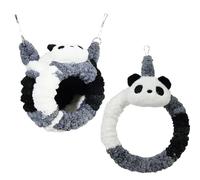 Nido cálido de pájaros, casa de pájaro de amor en forma de panda, columpio de ejercicio de periquito de invierno, refugio de animales para guacamayos, periquitos, periquitos, loros grises, aviario de