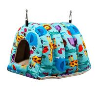 Nido cálido para pájaros, casa colgante de invierno, cama escondite de felpa para loros pequeños, fácil de fijar para jaula, nido de pájaros, loros, acurrucarse, animales pequeños, cobayas, hámster
