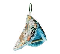 Nido cálido para pájaros, hamaca colgante de 13 x 18 cm, perca para loros, tienda de campaña de felpa para pájaros, cama aterciopelada para pájaros con perca, jaula de invierno para periquitos