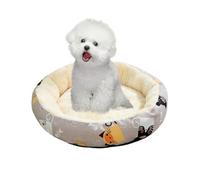 Nido circular para mascotas - Cama de dormir de felpa suave, cómoda almohada cálida, material resistente, base no antideslizante, diseño robusto y acogedor, área de descanso ideal para gatos de