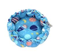 Nido creativo suave y cálido de doble uso ajustable para mascotas, cojín para gatos, cachorros, suministros para mascotas (sueño azul, 55 cm)