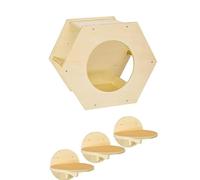 Nido de árbol para gatos Marco de escalada for gatos, plataforma de salto for gatos, estante colgante de pared, hamaca flotante for gatos, columna de escalada de madera creativa Fácil de montar