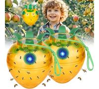 Nido de avispas falso, 2 unidades de trampa para avispas para exteriores, trampa para avispas para colgar, trampa reutilizable para avispas de jardín para abejas, avispas y como trampa para moscas