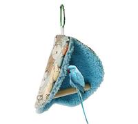 Nido de cama para pájaros de invierno - 13 x 18 cm hamaca colgante caseta para pájaros cálida otoño e invierno casa de pájaros casa para pájaros de forro polar suave | asiento de jaula resistente al