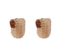 Nido de colibrí tejido a mano de bambú natural colgante para loro incubación de jardín, suministros de jardín, casa de pájaros de bambú, nido de pinzón de bambú, nido de pájaros, nido de pinzón de