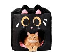 Nido de Gato Interior, Tienda de Dormir para Gato Todo Encerrado y Desmontable, Calor en Invierno Grueso Aislante para Salón Casa