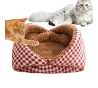 Nido de gato - Nido de cueva plegable grueso cálido suministros | Cueva para mascotas para gatos de interior | para calmar animales al aire libre viajes invierno