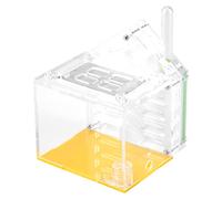 Nido de Hormiga acrílico para niños, casa de Granja, formicario, hábitat de Hormigas Duradero, Juguete Educativo científico, Amarillo, 10x10x7,8 cm