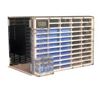 Nido de Hormigas, Hormiguero acrílico de 30 cm, diseño Transparente, Multicolor, con 2 Torres de Agua y 2 Puertos de expansión.(White)