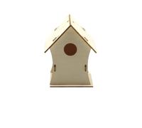 Nido de Madera para pájaros 3 Piezas de Nido pájaro Madera for Manualidades caseras, casa pájaros Minimalista, Jaula Dibujos Animados for jardín, Caja Tradicional for(Color 2)