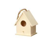 Nido de Madera para pájaros Casas de Madera for pájaros, Casas for Azules, pequeñas for for jardín Exterior, for sin terminar for Pintar for observar Aves(Color 1)